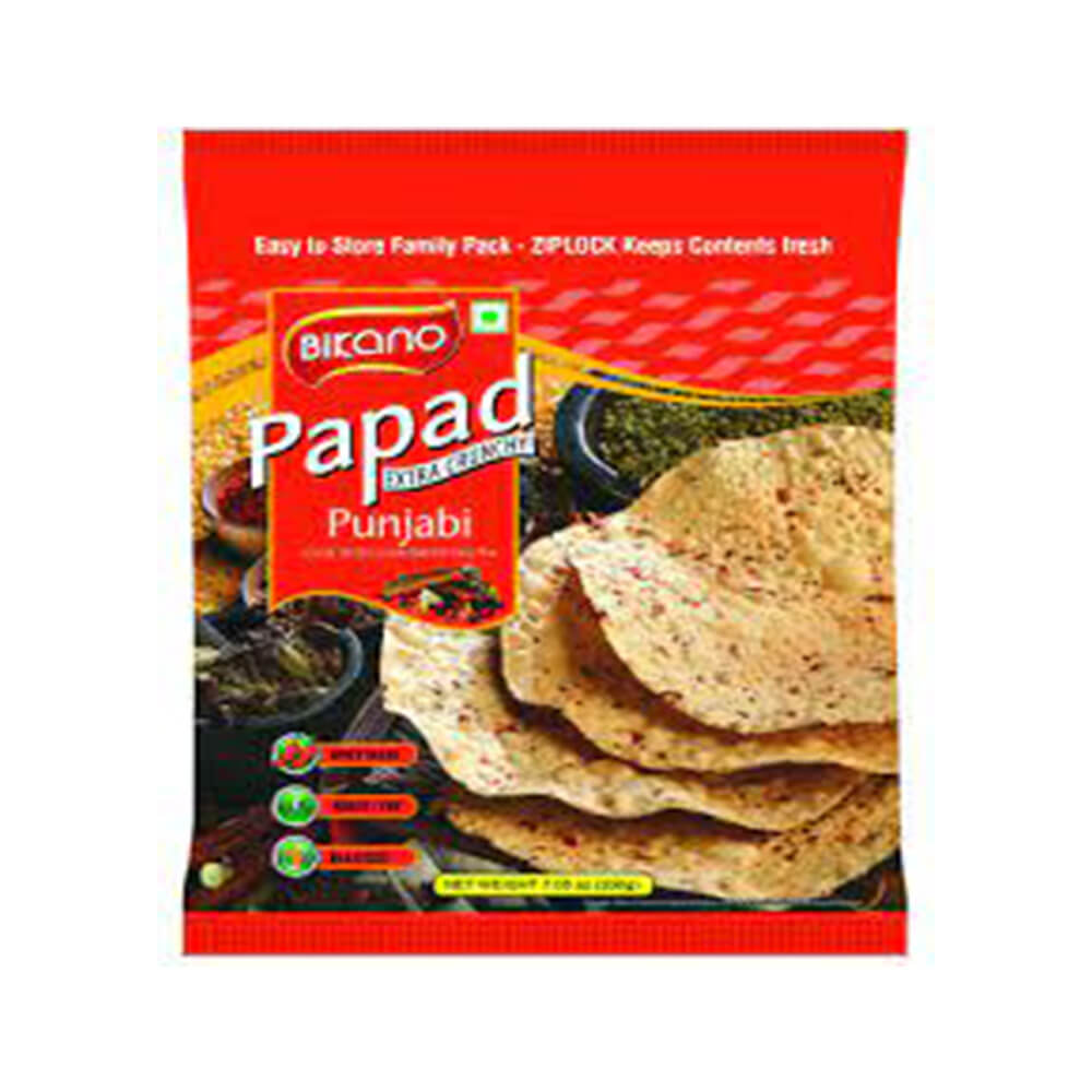 Bikano Jeera Papad 200g (Papadum)