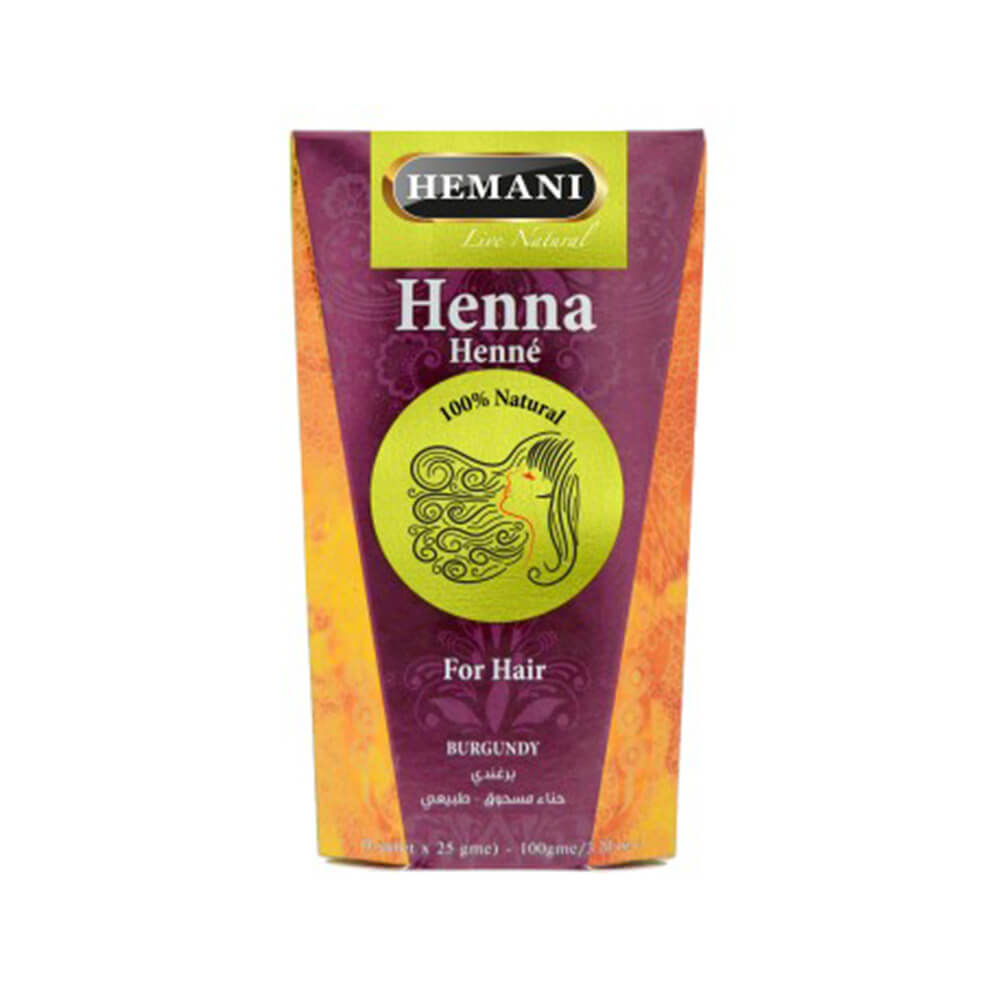 Henna Hemani Burgundowa (pudełko) 100g NATURALNA