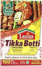 Laziza Tikka Botti Masala Mieszanka Przepisów -100g