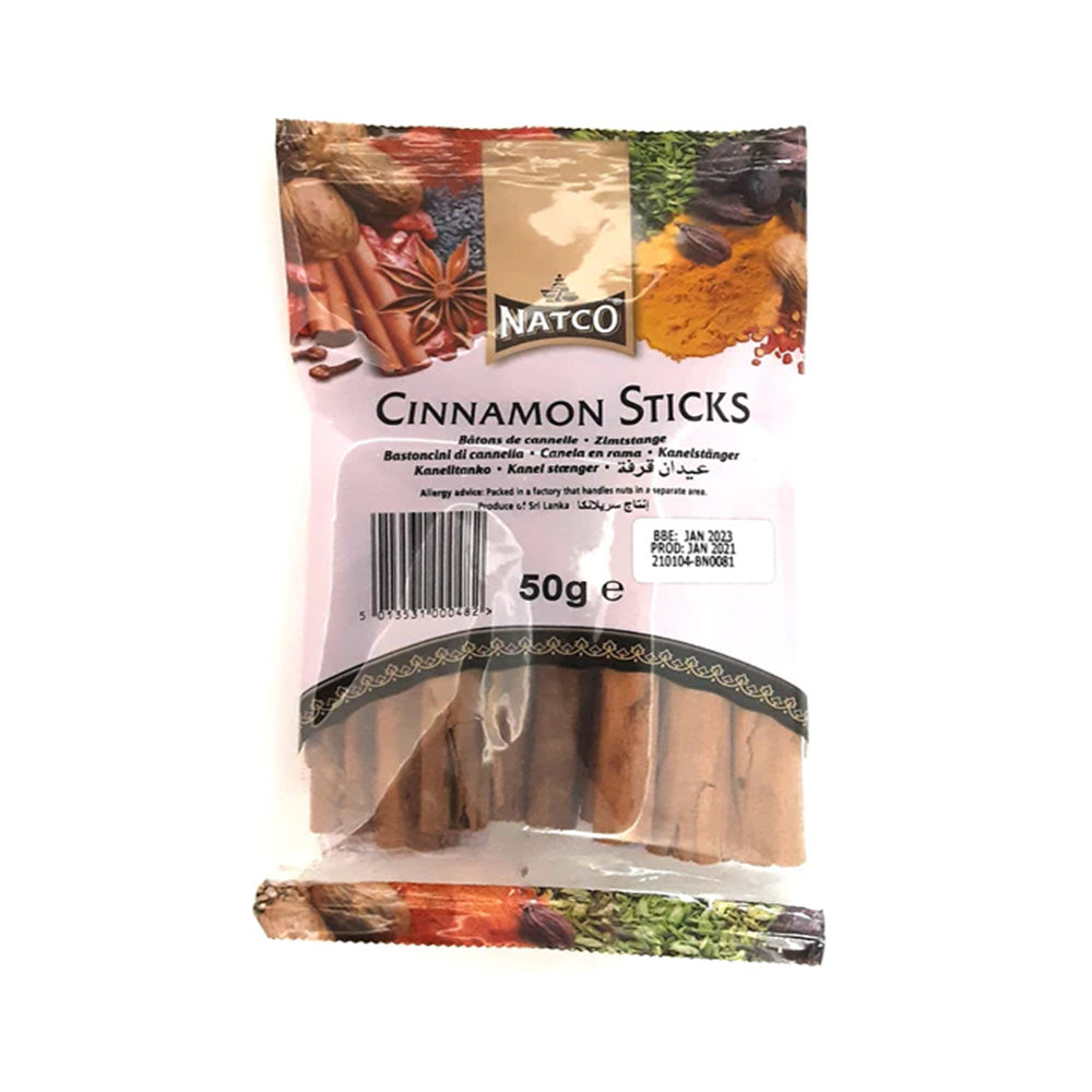 Natco cassia cinnamon sticks 50g