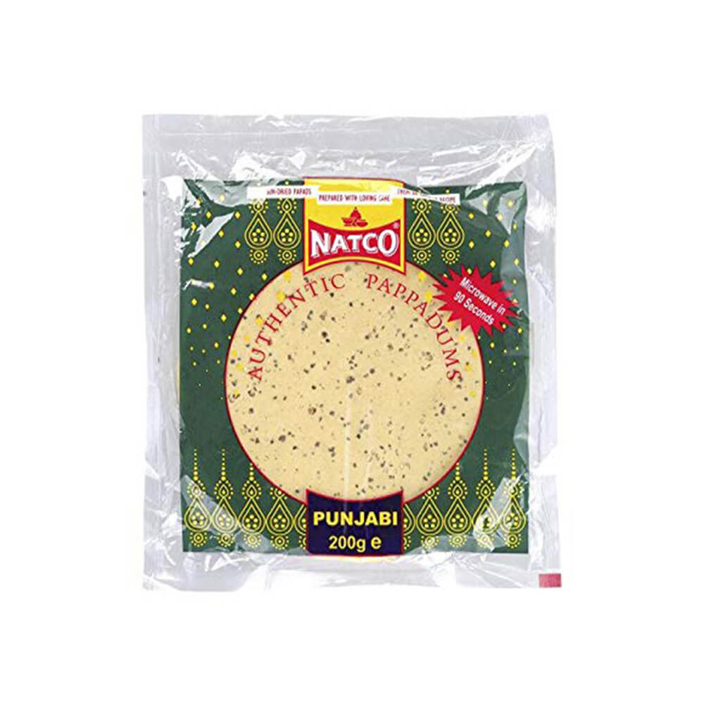 Natco Papadums Punjabi Masala (RĘCZNIE WYKONANE) 200g