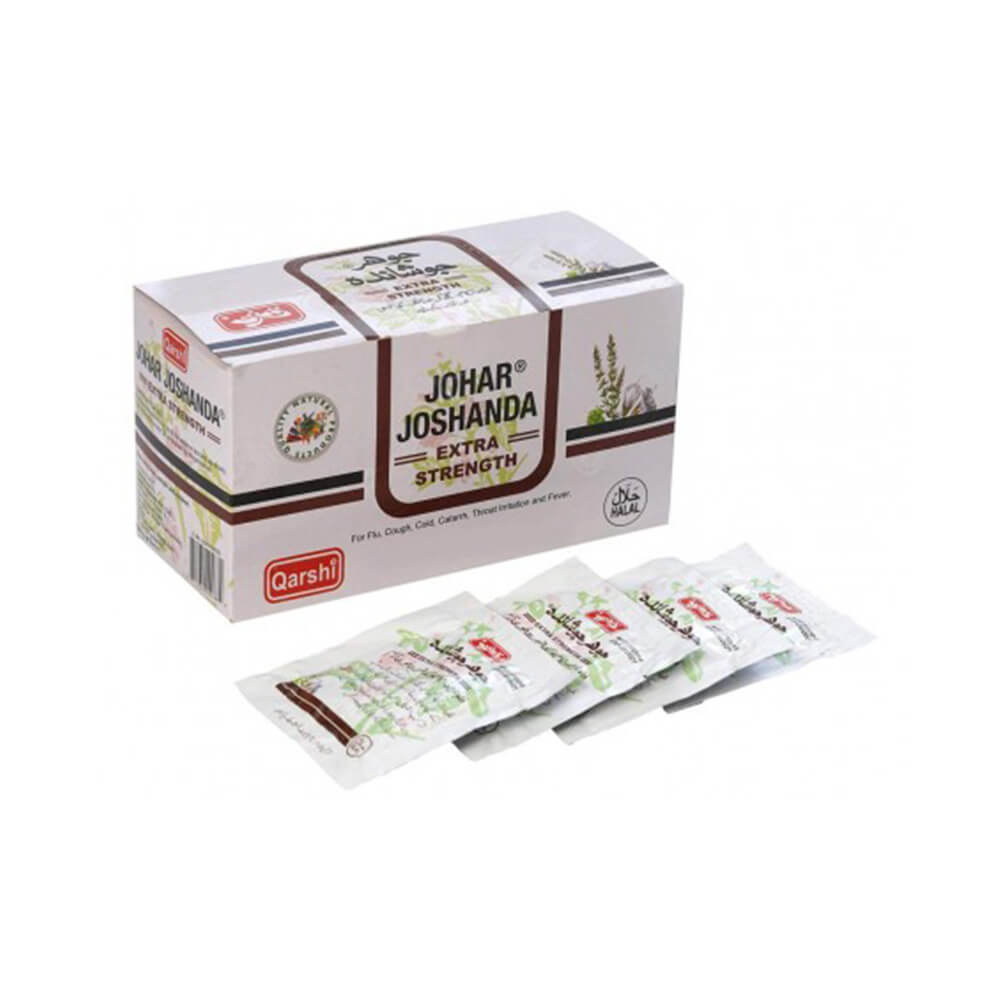 Qarshi Johar Joshanda HERBAL TEA - (Full Box 30 pcs) Flu and Cough Remedy