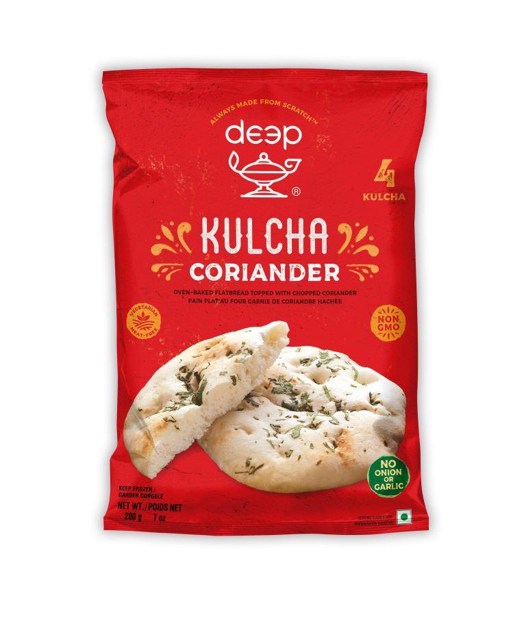 Deep Kulcha z Kolendrą (Chleb Naan z Kolendrą) 200g (4 sztuki)