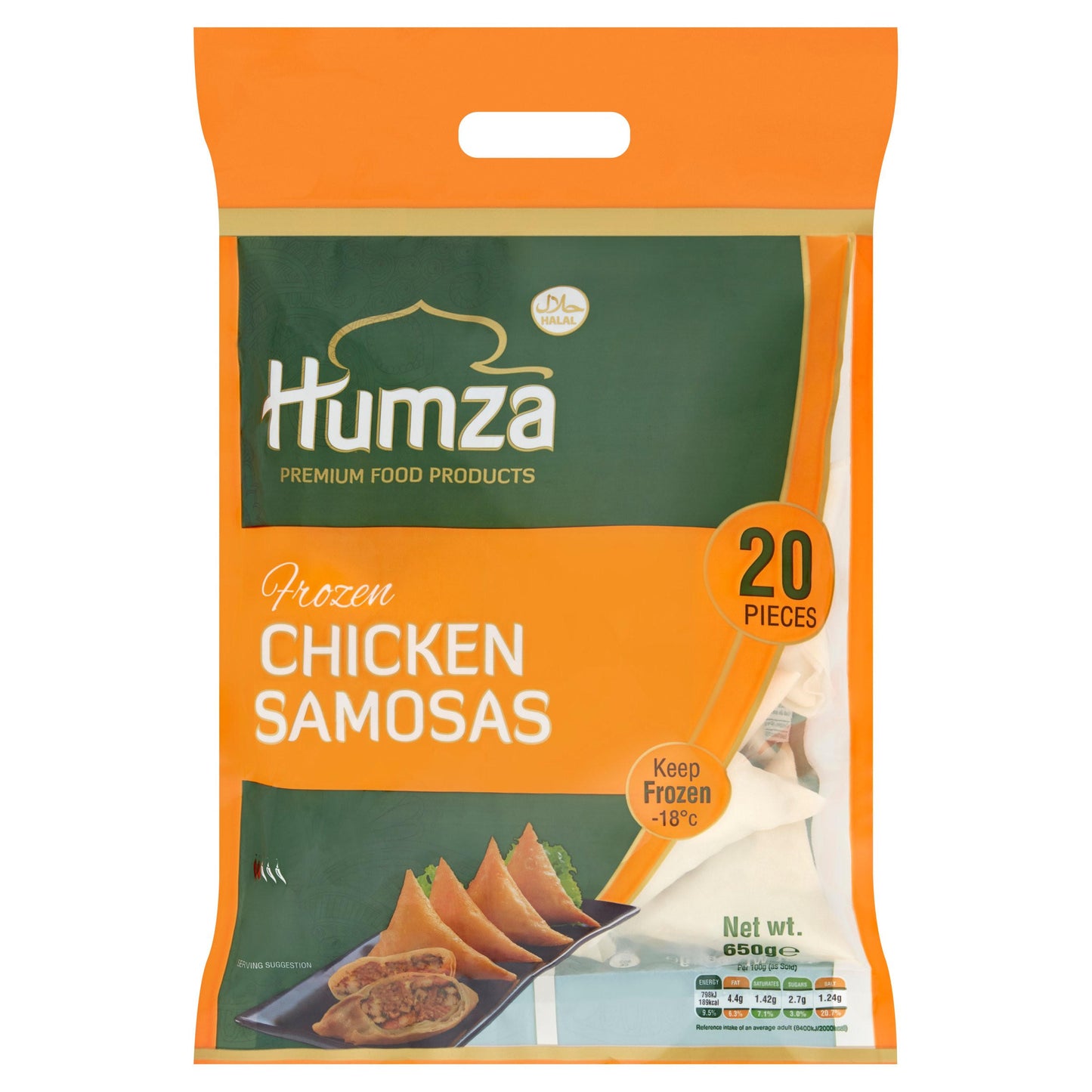 Frozen Chicken Samosa Humza 650g (20 pieces)